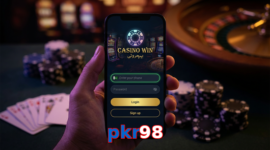 Main screen of Pkr98 login page for PK players